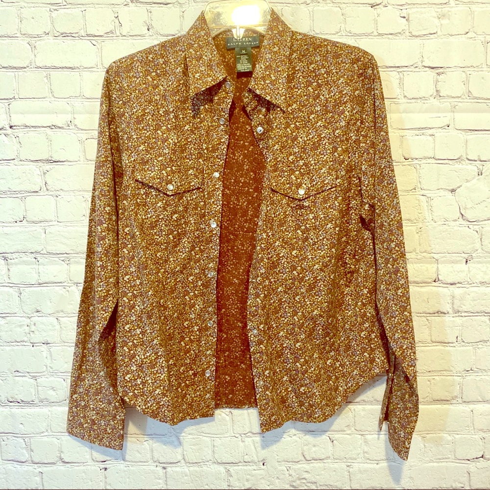 Ralph Lauren Med Floral Western Wear Long Sleeve